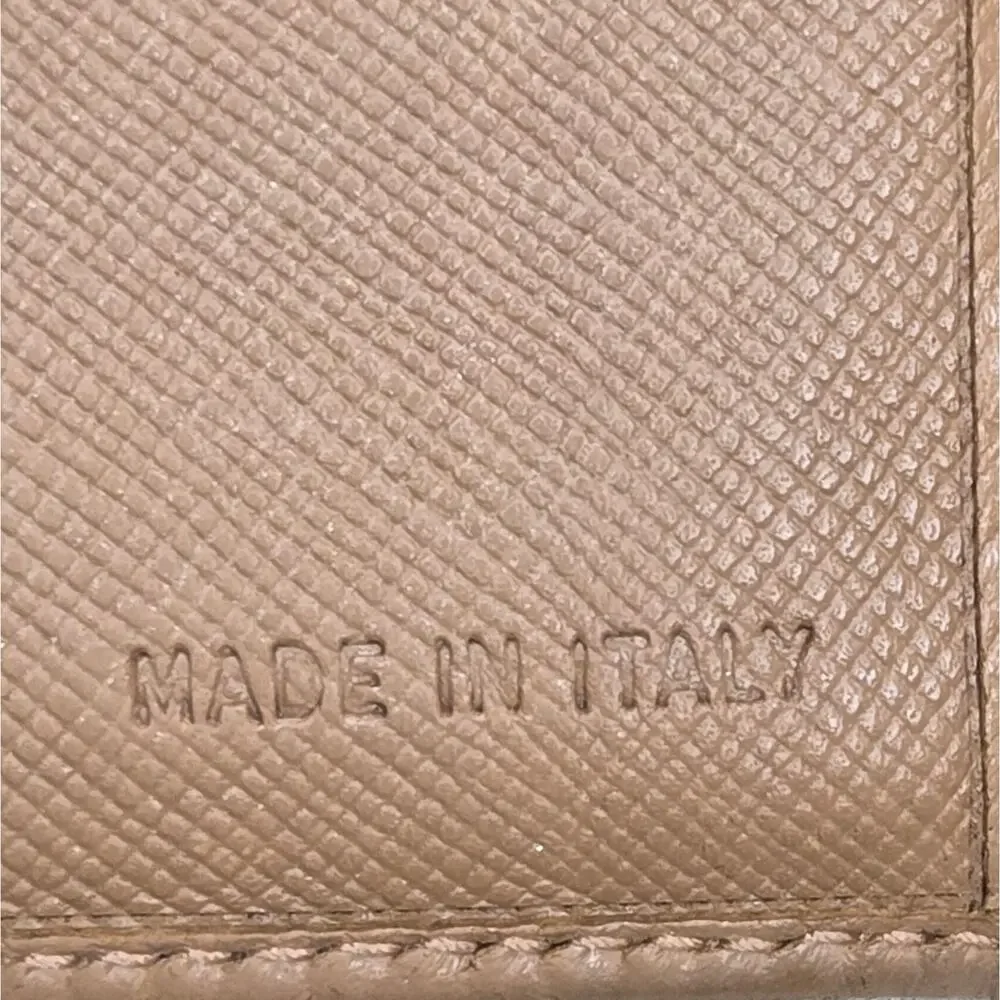 Prada Tan Saffiano Leather Tri-Fold Wallet w/Coin Pouch - Picture 8 of 11